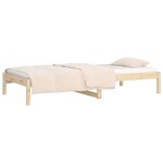 vidaXL Lit de jour 90x190 cm Simple Bois de pin massif