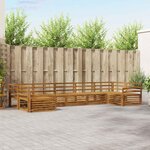 vidaXL Ensemble de canapés d'extérieur 7 pc Naturel
