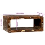 vidaXL Armoire TV Multicolore 60x30x25 cm en bois massif recyclé