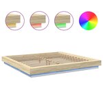vidaXL Cadre de lit avec lumières LED sans matelas 180x200 cm