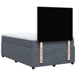 vidaXL Sommier à lattes de lit et matelas Gris foncé 120x200cm Velours
