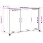 vidaXL Buffet rose 100 5x39x72 cm acier