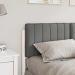 vidaXL Tête de lit capitonnée Blanc et gris clair 135 cm Pin massif