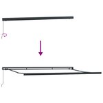 Store Manuel Rétractable vidaXL Blanc 500x300 cm