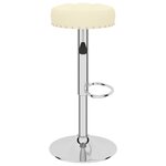 vidaXL Tabourets de bar lot de 2 crème tissu