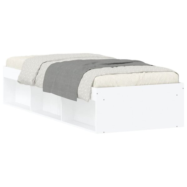 vidaXL Cadre de lit blanc 75x190 cm petit simple