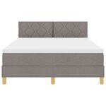 vidaXL Lit à ressorts avec matelas taupe 160x200 cm en tissu