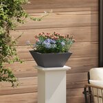 vidaXL Jardinière noire en métal 35x35x15 cm  en acier.