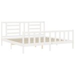 vidaXL Cadre de lit sans matelas blanc bois massif de pin