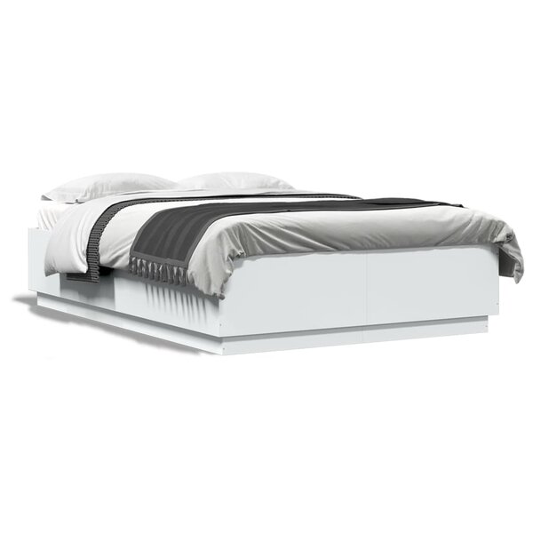 vidaXL Cadre de lit sans matelas blanc 150x200 cm
