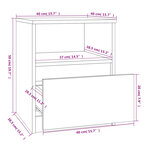 vidaXL Tables de chevet 2 Pièces sonoma gris 40x40x50cm bois d'ingénierie