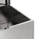 vidaXL Boîte de Rangement Extérieure Argent 80 x 50 5 x 50 cm Acier