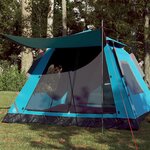 vidaXL Tente de camping à dôme 5 personnes bleu libération rapide