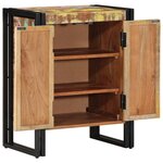 vidaXL Meuble à Chaussures avec porte Noir Bois massif de récupération