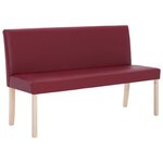 Banc banquette 139 5 cm synthétique rouge bordeaux 02_0010807