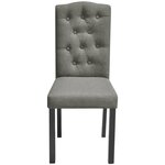 vidaXL Chaises à manger lot de 2 gris tissu
