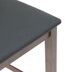 vidaXL Tabourets de bar avec coussins 2 Pièces marron bois massif d'hévéa