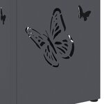 vidaXL Porte-parapluies Anthracite Métal Moyen Incrustations décoratives