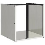 vidaXL Portant de bois de chauffage 40x40x40 cm acier inoxydable