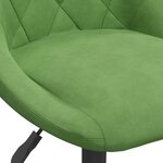 vidaXL Chaises pivotantes à manger lot de 4 vert clair velours