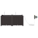 vidaXL Pots de jardin Marron 80 x 40 x 37.5 cm Acier