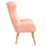 vidaXL fauteuil Rose 69 x 74 x 93 cm Tissu Sherpa