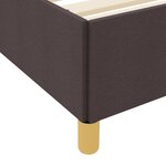 vidaXL Cadre de lit avec matelas Marron foncé 120 x 200 cm tissu