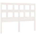 vidaXL Tête de lit Blanc 125 5x4x100 cm Bois massif de pin