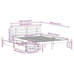 vidaXL Cadre de lit avec tiroirs sans matelas blanc 135x190 cm