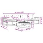vidaXL Ensemble de canapés d'extérieur 5 pc Blanc et Beige