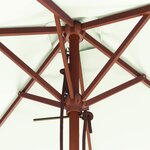 vidaXL Parasol d'extérieur avec mât en bois 150x200 cm Sable