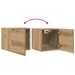 vidaXL Meubles TV muraux 2 Pièces chêne artisanal 30 5x30x30 cm