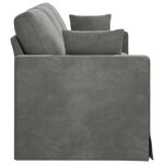 vidaXL Canapé Gris foncé 228 x 78 x 80 cm Velours