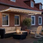 vidaXL Auvent rétractable électrique Jaune et blanc 3 5 x 2 m