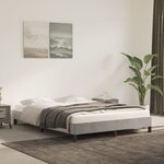 vidaXL Cadre de lit Gris clair 140x190 cm Velours