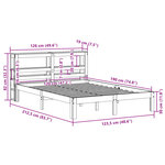 vidaXL Cadre de lit avec tête de lit sans matelas blanc 120x190 cm