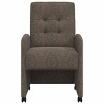 vidaXL Chaises de Salle à Manger avec Roues 2 Pièces Gris foncé