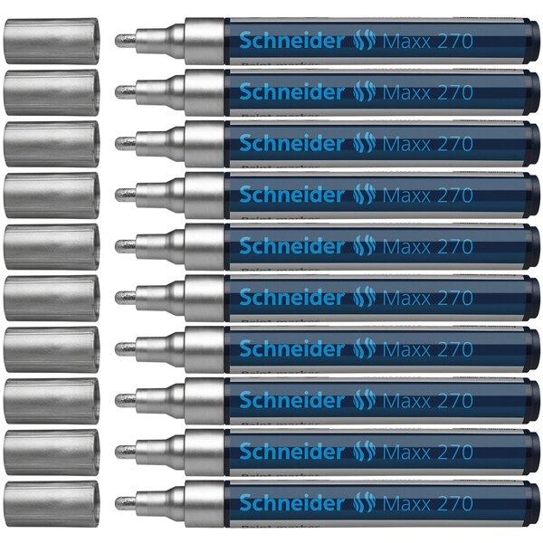 Marqueur peinture Maxx 270 argent x 10 SCHNEIDER