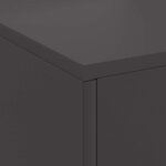 vidaXL Braise Noir 80 x 50 x 96 cm Acier laminé à froid