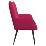vidaXL Sofa 2 places Bordeaux 115 x 61 x 87 cm Velours (V)