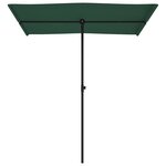 vidaXL Parasol de jardin avec mât en aluminium 180x110 cm vert