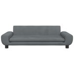 vidaXL Canapé pour enfants gris foncé 100x54x33 cm velours
