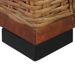 vidaXL Canapé à 2 places avec coussins Marron Rotin naturel