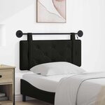 vidaXL Tête de lit suspendue Avec lumière LED Noir Simili cuir