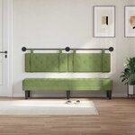 vidaXL Tête de lit suspendue Vert clair Velours