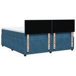 vidaXL Sommier à lattes de lit et matelas bleu 180x200 cm velours