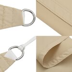 vidaXL Voile d'ombrage beige 2x2x2 m 100 polyester oxford