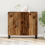 Buffet vidaXL avec 3 portes en vieux bois 90x34x80 cm en bois d'ingénierie