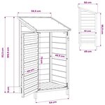 vidaXL Abri de jardin Naturel 59 x 56 x 113 5 cm Bois de Sapin Massif