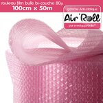 Lot de 20 rouleaux de film bulle d'air largeur 100cm x longueur 50m  - gamme air'roll antistatique